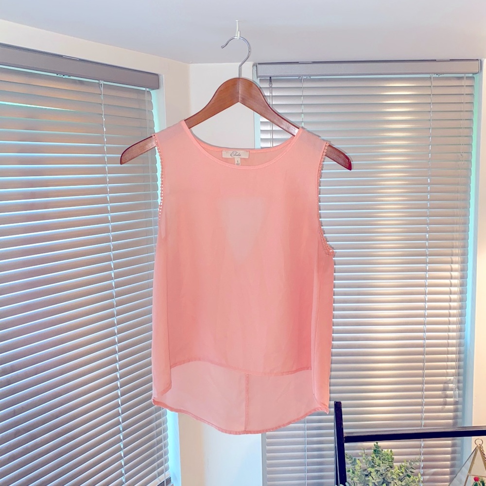Pink Sleeveless Blouse